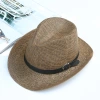 Men's western cowboy hats, women's trendy beach hats, sun-protective wide-brimmed hats, summer gift hats, and sunshade straw hats wholesale details Picture